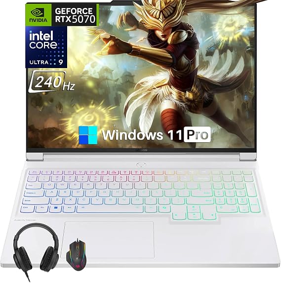 Lenovo Legion 7i Gaming Laptop 2025, Intel Ultra 9 275HX(Up to 5.4GHz), NVIDIA RTX 5070, 16" 2.5K OLED 240Hz, 32 GB DDR5, 2 TB SSD, Wi-Fi 7, Backlit KB, Windows 11 Pro, W/REDRAGON Accessories