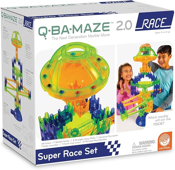 MindWare Q-BA-Maze 2.0 Rally Racing Set Marble Run
