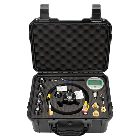 Hydraulic Nitrogen Accumulator Charging Kit, Nitrogen Fill Kit, Nitrogen Pressure Test System with Digital Gauges