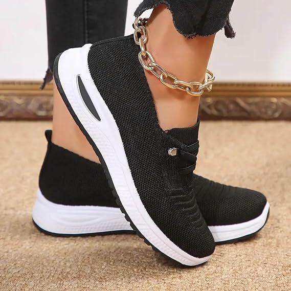 Orthopedic Shoes for Women,Women's Soft Sole Mesh Comfort Orthopedic Sneakers with Arch Support 2025 Comfortable Slip On Wide Diabetic Footwear Wide Width Summer Lightweight Mesh Knit Nurse Sneaker