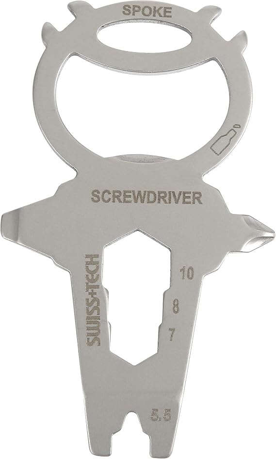 SWISS+TECH ST029011 10-in-1 Every Day Carry (EDC) Multi-Tool, Card Style (Single Pack)