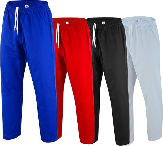 Regular Karate Bottom Pants 8oz Light Weight for MMA Martial Arts Kids Adults Unisex