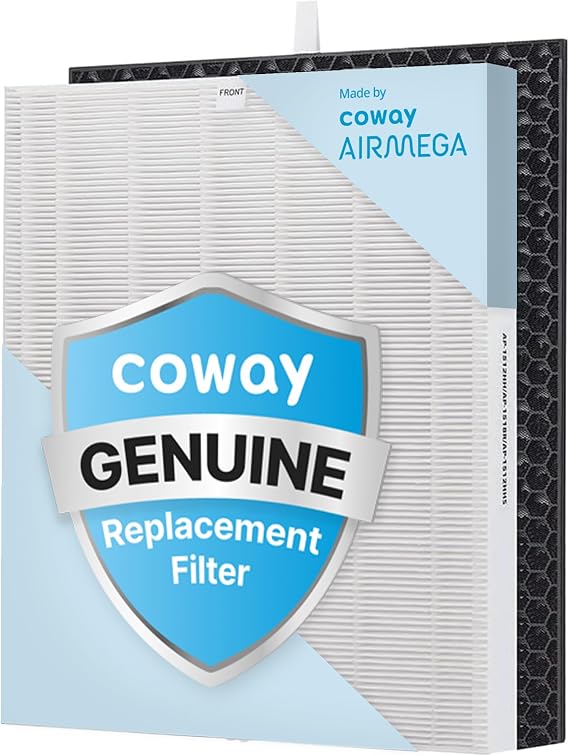Coway AP-1512HHS AP-1519P Air Purifier Replacement Filter, Set of 2, White/Black