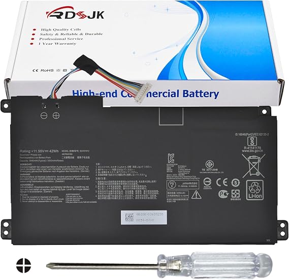B31N1912 C31N1912 Laptop Battery for Asus VivoBook 14 E410M E410MA L410M L410MA E410KA E510MA E510KA F414MA L510MA R522MA E410MA-EK007TS EK087T E410MA-EK991TS L410MA-BV077TS E510KA-EJ033TS 11.55V 42Wh