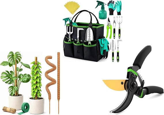 Craft911 Moss Pole Monstera Plant Support with Pruning Shear & Garden Tools