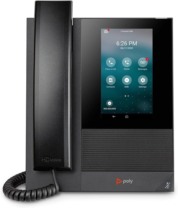 Poly CCX 400 Desktop Business Media Phone (Polycom) - with Handset - Open SIP - Power Over Ethernet (POE) - 5-Inch Color Touchscreen - Works with Zoom, Teams, More