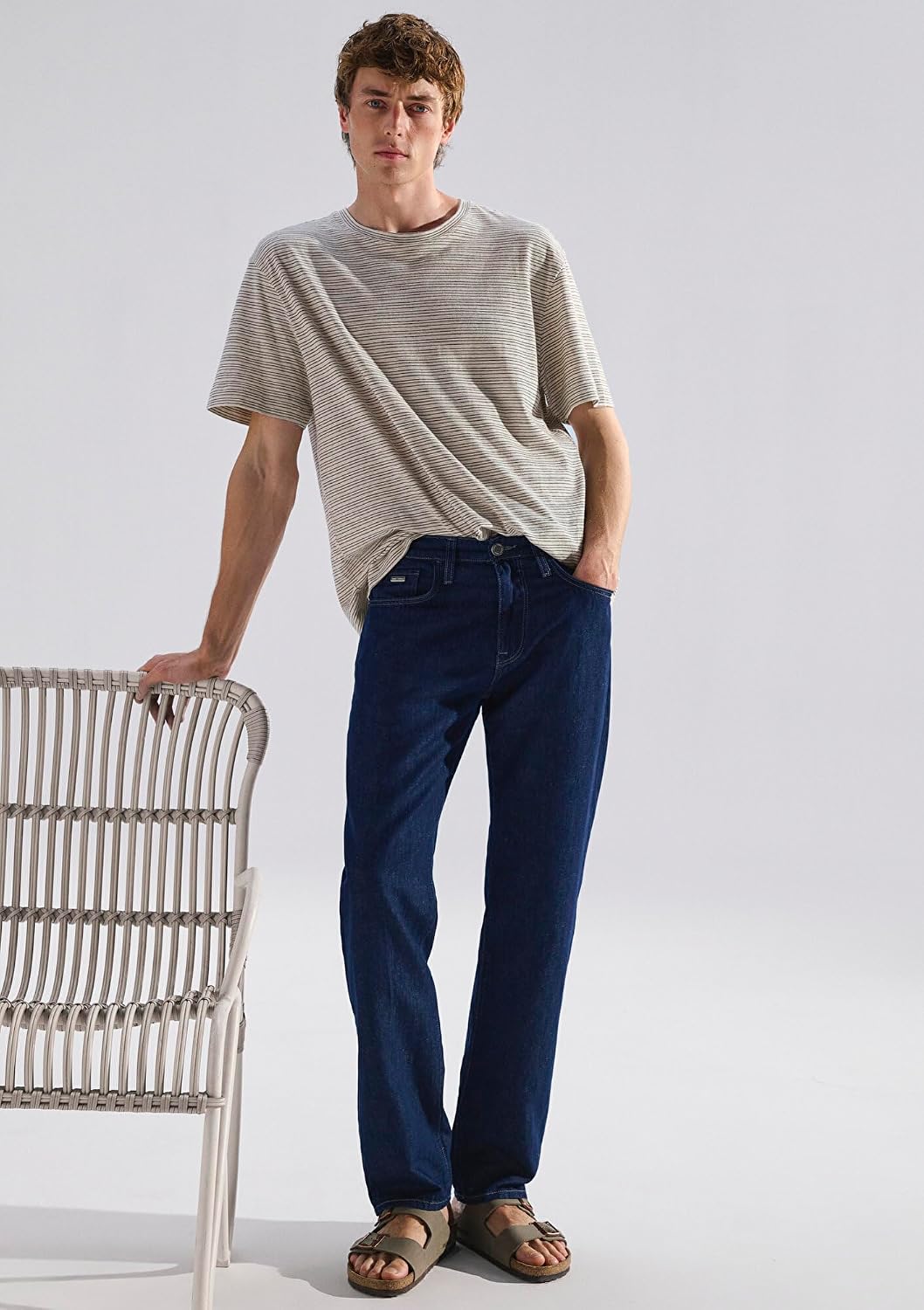 Lisbon Mavi Edition Rinse Keten Karışımlı Jean Pantolon 0010039-A3298
