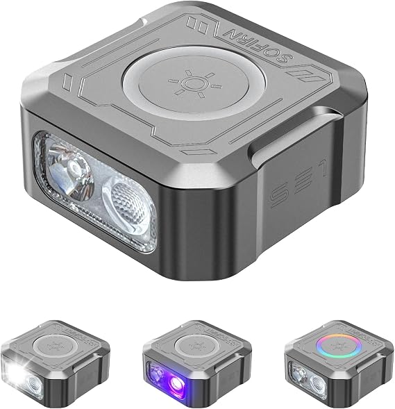 sofirn SE1 Mini Keychain Flashlight, 300LM Rechargeable EDC Light UV RGB