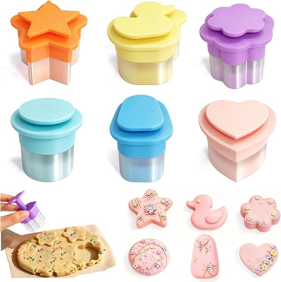 6 PCS Cake Pop Cutter Set, Pastel Cookie & Cakesicle Shaper Molds