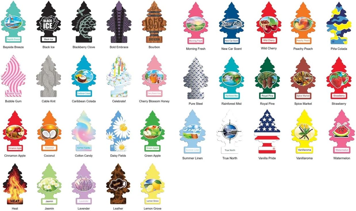 Little Trees Magic Tree Car Home Air Freshener Freshner Smell Fragrance Aroma Scent - Mix 30 Pack