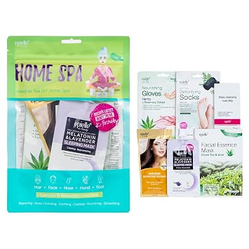 Epielle Home Spa Kit, 6 Relaxation Essentials, Repairing, Soothing, Nourishing & Detoxifying for Radiant Skin, At-Home Spa Kit, Self Care Gifts for Women, Korean Skin Care Set
