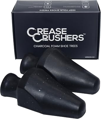 Charcoal Foam Shoe Trees | Premium Shoe Trees For Sneakers, Dress Shoes, And More |Crease Reducer |Odor Eliminator| 1-3 Pairs