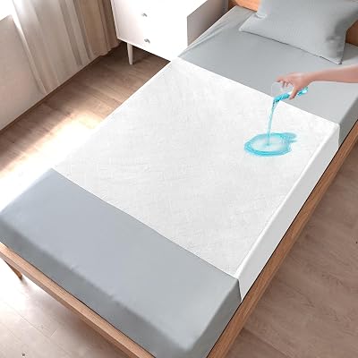 Incontinence Bed Pads for Adults & Kids & Elderly, Waterproof Reusable Mattress Protector Underpads Washable Pee Pads with Tuckable Sides, Non-Slip Design Super Absorbent, Twin-34 x 36"