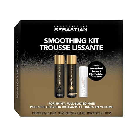Sebastian Professional Shampoo, Conditioner 8.4 fl oz & Trial Size Potion 9 Leave-in Styling Treatment, 1.7 fl oz