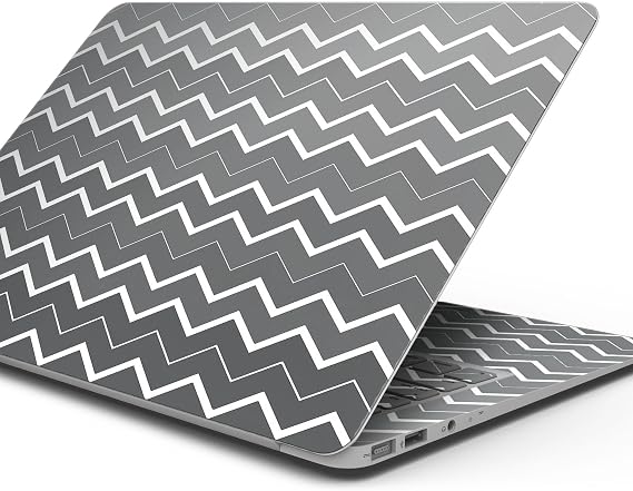 DesignSkinz - Compatible with MacBook Pro 16" M3/M4 (A2991/A3403) - Skin Decal Protective Scratch Resistant Vinyl Wrap - Black Gradient Layered Chevron
