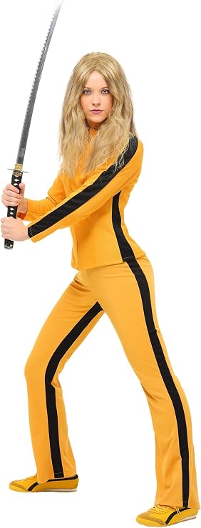Adult Plus Size Kill Bill Halloween Costume, Women's Beatrix Kiddo Kung-Fu Outfit