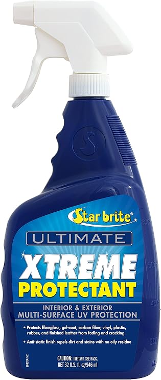 STAR BRITE Ultimate Xtreme Protectant - Superior UV Protection for Fiberglass, Vinyl, Plastic, Rubber, and Leather - Non-Greasy, Anti-Static Finish - 32 OZ (098832)