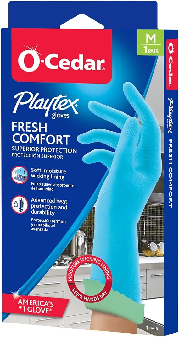 PLAYTEX Fresh Comfort Medium Gloves, 1 CT (Pack of 4)