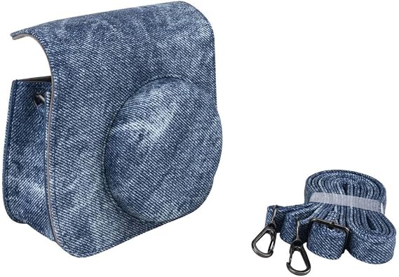 PHOTO4LESS Groovy Denim Case For Fuji Instax Mini Camera + Strap Top Value!