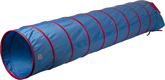 Pacific Play Tents 20513 Kids 9-Foot Institutional Crawl Play Tunnel, 9' x 22" Diameter, Blue/Red