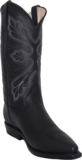Western Shops Mens Genuine Leather Cowboy Boots, J Toe Western Leather Boots