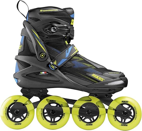 Roces Men's Helium II TIF Lightweight Breathable Adjustable Fitness Sporty Outdoor Four 84mm Wheel Inline Racing Skates with Easy Entry System & Invisible Frame