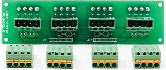 Speaker Patch Panel Block w/ 4 Four-Pin Phoenix Connectors.