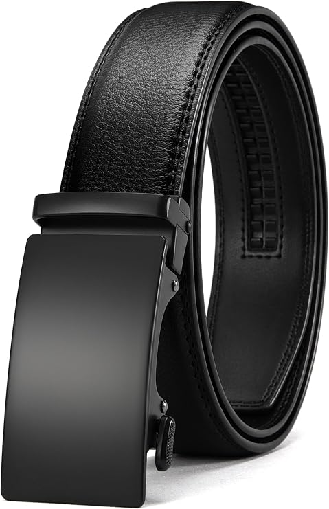 CHAOREN Mens Leather Ratchet Belt - 1 3/8" for Dress Pants