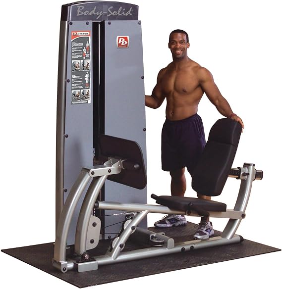 Body-Solid Pro Clubline (DCLPSF) Leg and Calf Press Machine, All-in-One Equipment for Full Body Workout with 210lb Weight Stack, Legpress/Hacksquat Extension and Curl Weight Machines for Home Gym