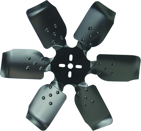 Derale 17417 Heavy Duty Fan Blade Series 1000 17 Steel Rigid Race Belt Driven Fan Reverse Rotation