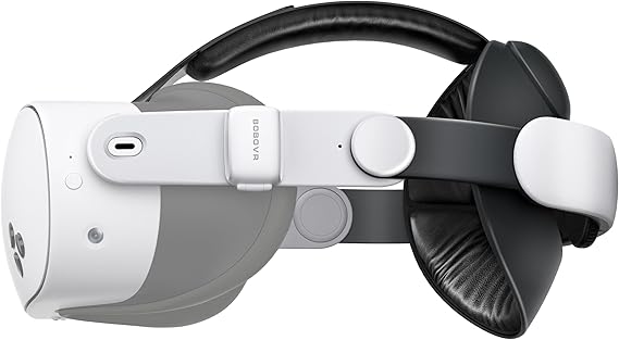BOBOVR E3 Head Strap, Compatible with Quest 3/3S, Rear Balance System with Adjustable 70g Counterweight, Lightweight Comfort Strap for VR Gaming