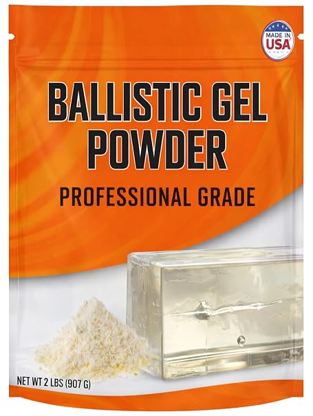 Ballistic Gel Powder 2 lb Calibrated Gelatin Mix for Blocks & Dummies | Product of USA Professional Grade Formula for Health Science, Education, Projectile Analysis & Calibrating Targets