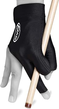 KAMUI Billiard Glove - Quickdry - for Right Hand (Black, X-Small)