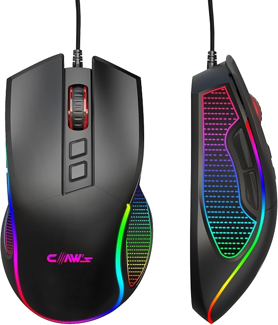 Claw's Crossfire V1 12800 Dpi Makro Yazılımlı Chromatic RGB Gaming Mouse - Siyah
