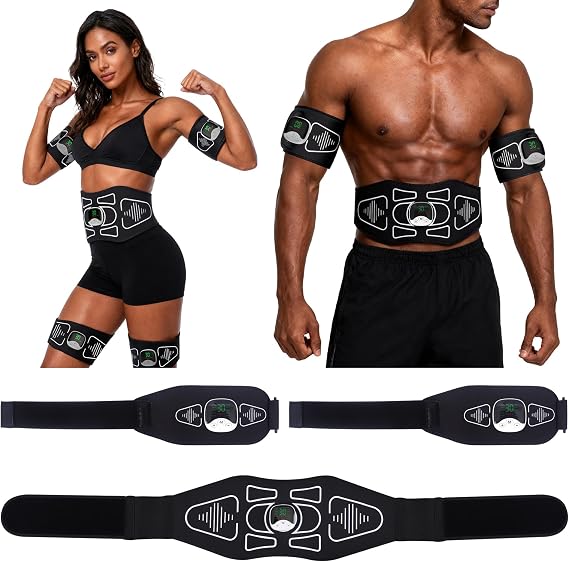 EMS Muscle Stimulator,Ab Stimulator Muscle Toner and Strengthens Abs,Waist, Arms, Legs, for Better Body Conditioning at Home for Men & Women Electronic Muscle Stimulator at Home for Men & Women