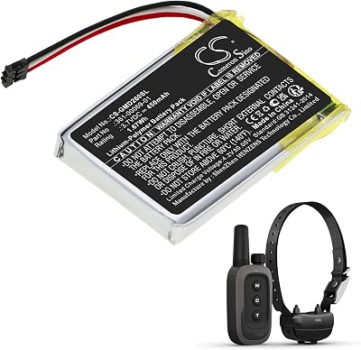 Cameron Sino 450mAh  1.67Wh Replacement Battery for Garmin 361-00069-01, 010-11925-00, Delta SE Dog Training Collar Receiver, O2ADNH02, 010-02608-10, Delta XC Receiver, Sport XC Receiver