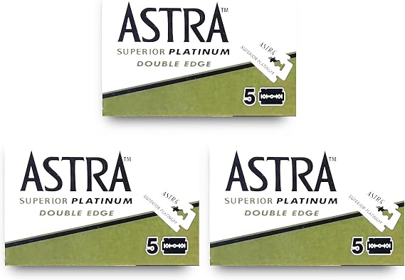 Susicit Astra Superior Premium Platinum Çift Kenarlı Güvenlik Tıraş Bıçağı, 5 Adet (3'lü Paket)