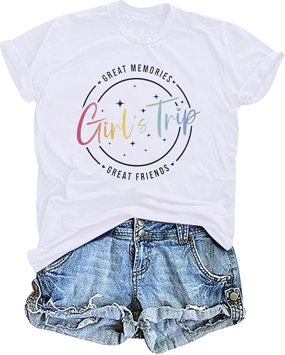 SFHFY Girls Trip 2026 Shirt Women Girls Weekends Tshirt Cruise T Shirts