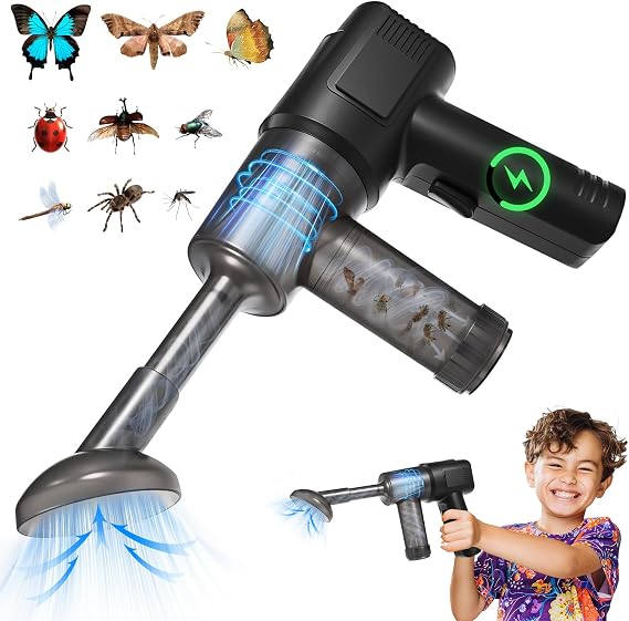 2025 New Bug Vacuum Catcher,Spider Killer Insect Catcher,Cordless Handheld Vacuum Cleaner for Car Bug Catcher Indoor with USB Rechargeable for Stink Bug,Moth,Spider Strong Suction Bug Sucker for Home