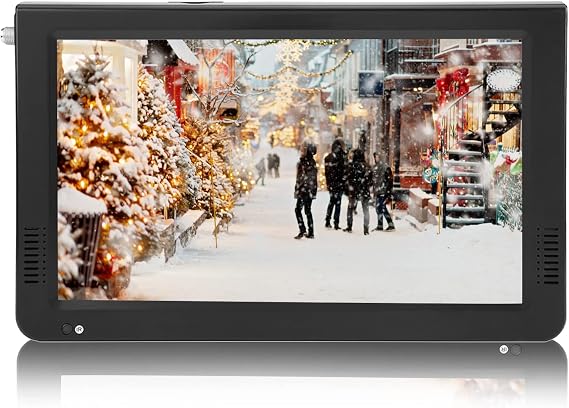 FOSA 10" Car Digital TV, ATSC Portable Handheld TV Television 1080P Stereo Video Player with FM Radio & Dual Speaker Sucker Bracket and Remote Control for Car Camping Outdoor Bedroom(10 in)