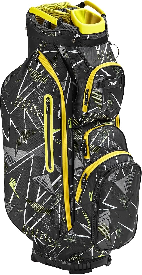 Golf Cart Bag, 14 Way Golf Bag with Full-Length, Include Cooler Pocket, 9 Pockets & Padded Strap, Premium Cart Bag with Rain Cover for Men & Women