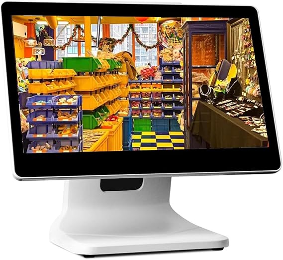 15.6 Inch Touch Screen PC POS Systems for Small Business, All in One Smart Touch Screen Cash Register POS System, for Business Restaurants Retail
