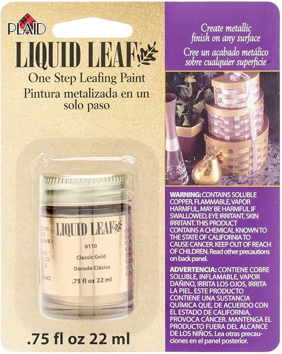 Liquid Leaf Paint One Step Leafing Paint, 0.75-Ounce, Original (Classic Gold)