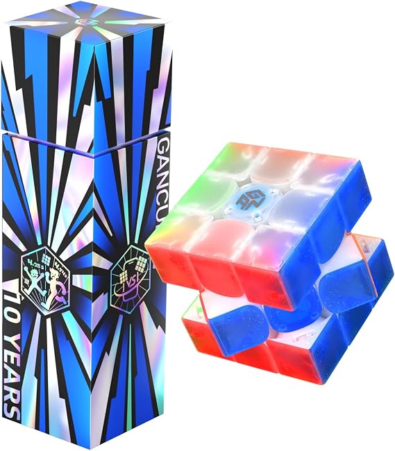 GAN 12 ui Maglev 10 Years Grand Gift Set, Smart Speed Cube Gift for Cubers | Smooth turns, app tracks & improves skills, collectible design, exclusive accessories, gift-ready choice for collectors kids