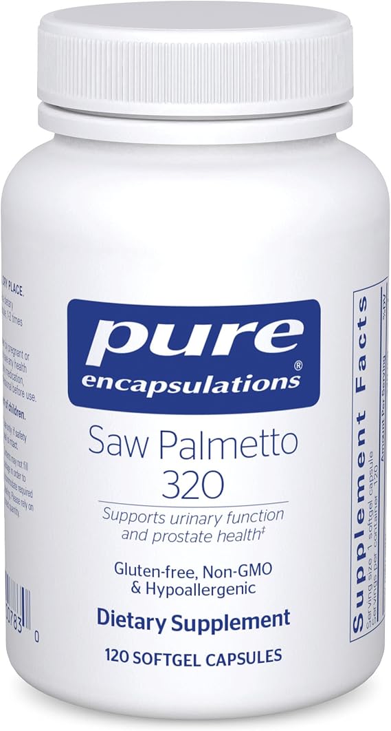 Pure Encapsulations Saw Palmetto 320, 120 Softgel Capsules | Fatty Acids and Other Essential Nutrients to Support Metabolism and Urinary Function*, with Saw Palmetto Extract