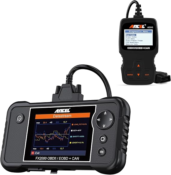 ANCEL OBDII Scanner AD310 Classic Car Engine Fault Code Reader with FX2000 ABS SRS Transmission OBD2 Scanner Diagnostic Tool for All Vehicles