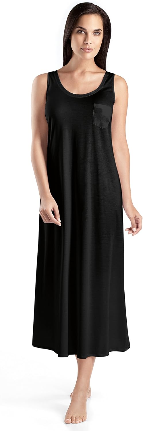 Hanro Women's Cotton Deluxe Long Tank Gown