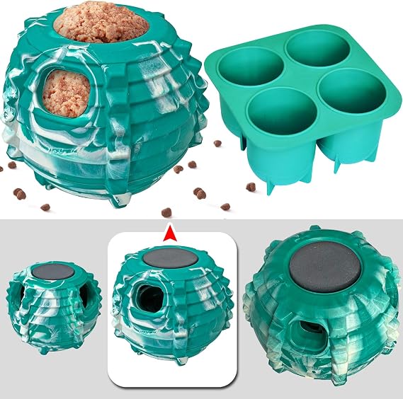 XHX Long-Lasting Interactive Dog Toy Safe for Medium and Large Dogs 25-75 lbs(Green and White, Medium)