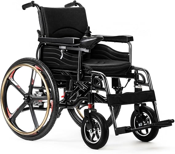 Electric Wheelchairs for Adults, Motorized Wheelchair with 24" Rear Wheel