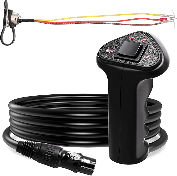 Winch Hand Wired Remote Controller Kit 12V 500A 12000Lb with Control Socket Assembly for UTV ATV Winch Control Box